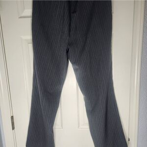 Perry Ellis Portfolio 34R 100% WOOL Lined StripedGray Pockets Men's Dress Pants